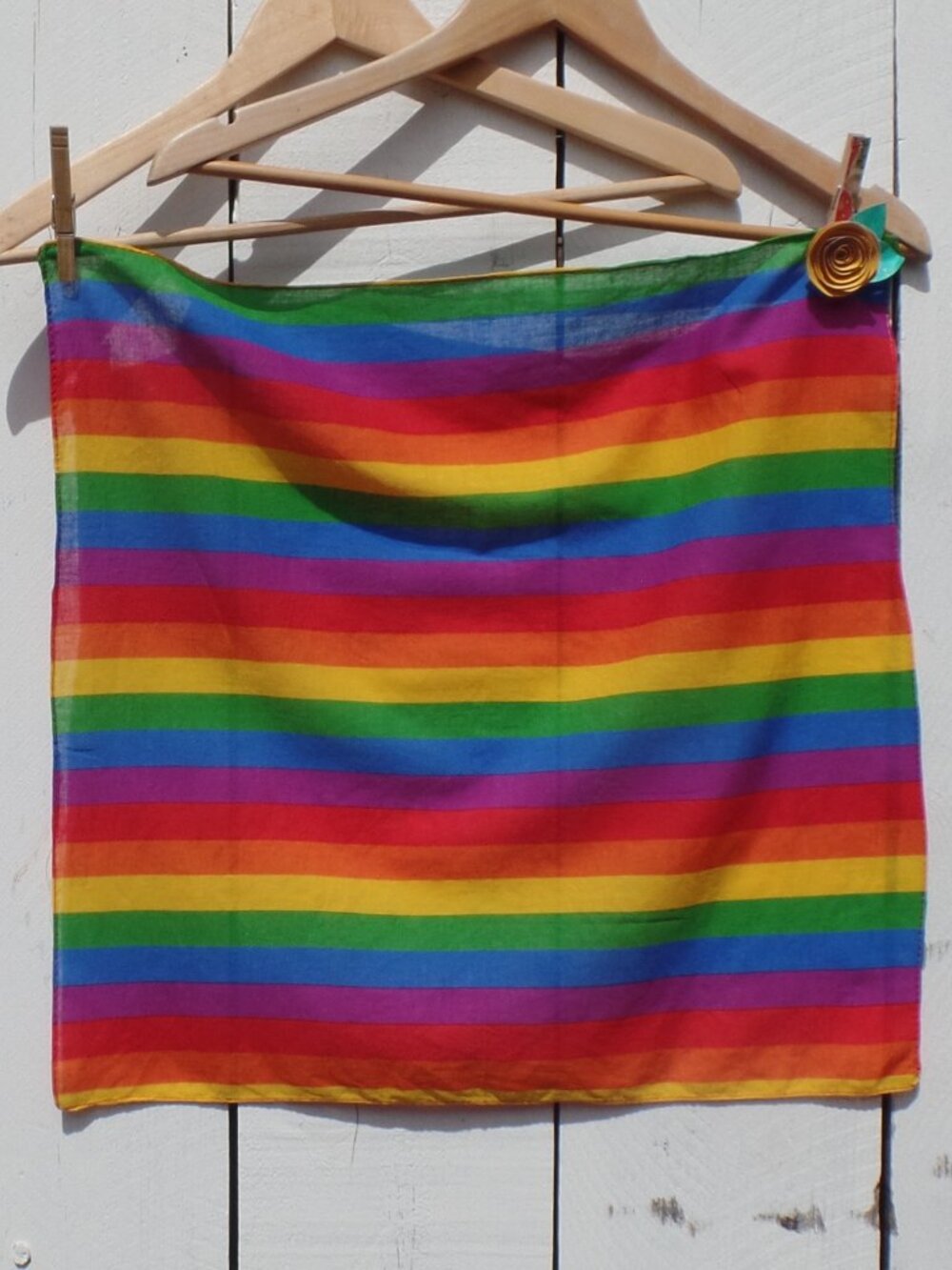 PRIDE Bandana Rainbow Print Scarf